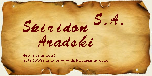 Spiridon Aradski vizit kartica